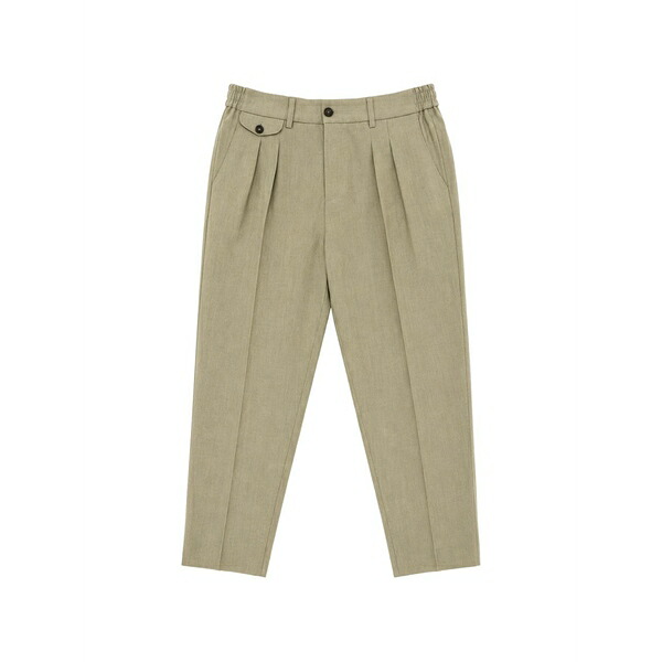 ビーエイブル メンズ デニムパンツ ボトムス Pleated elasticated-waist trousers Neutrals|asty