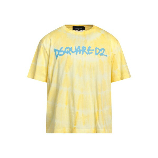 【送料無料】 ディースクエアード メンズ Tシャツ トップス T-shirts Yellow