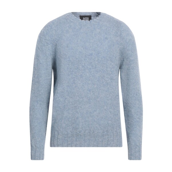 【貨物輸送無料】 アルファス テューディオ メンズ 編み物\u0026プルオーバー アウター Sweaters Azure