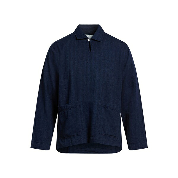 【貨物輸送無料】 ユニバーサルワークス メンズ プルオーバー トップス Shirts Blue メンズファッション-トップス