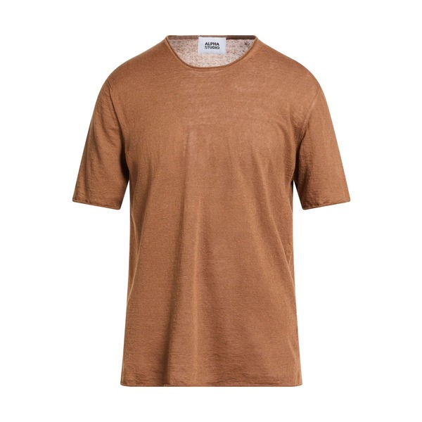 【貨物輸送無料】 アルファス テューディオ メンズ 編み物\u0026プルオーバー アウター Sweaters Brown