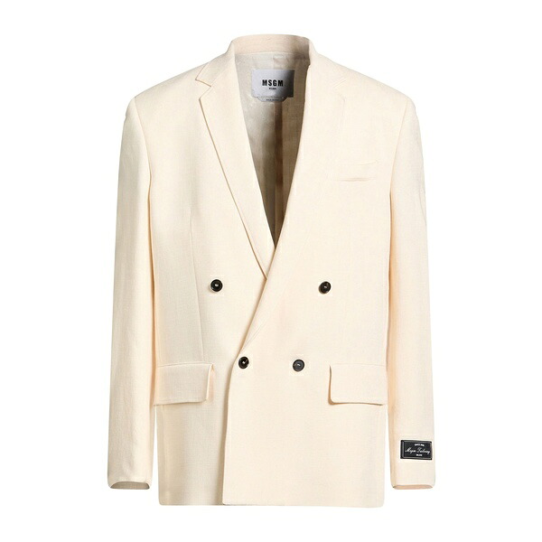 【送料無料】 エムエスジイエム メンズ ジャケット＆ブルゾン アウター Blazers White