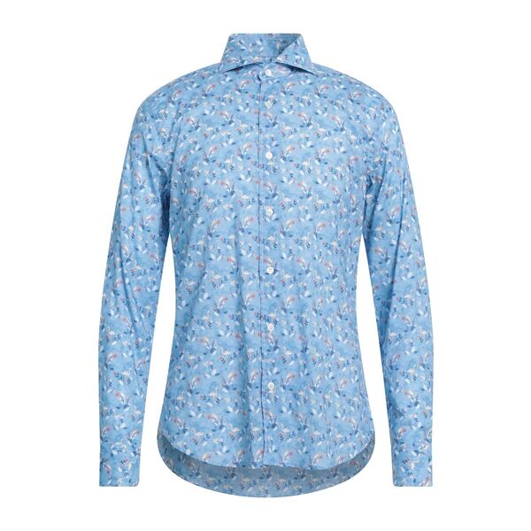 【送料無料】 フェデーリ メンズ シャツ トップス Shirts Azure|asty