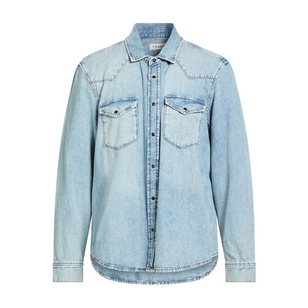 【送料無料】 フレーム メンズ シャツ トップス Denim shirts Blue