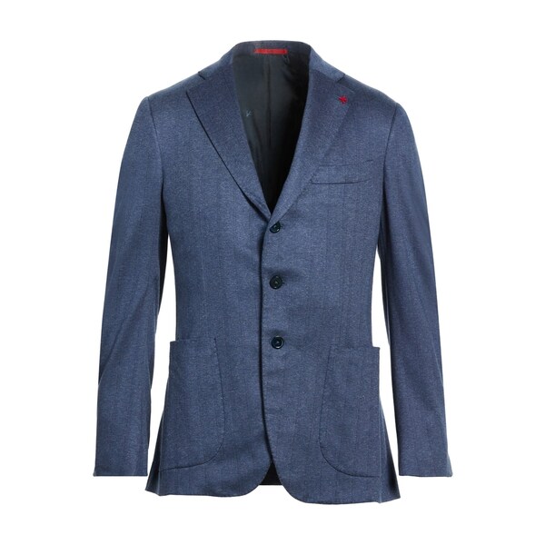 【送料無料】 イザイア メンズ ジャケット＆ブルゾン アウター Blazers Blue