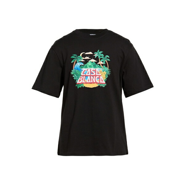 【送料無料】 カサブランカ メンズ Tシャツ トップス T-shirts Black
