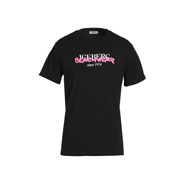 【送料無料】 アイスバーグ メンズ Tシャツ トップス T-shirts Black