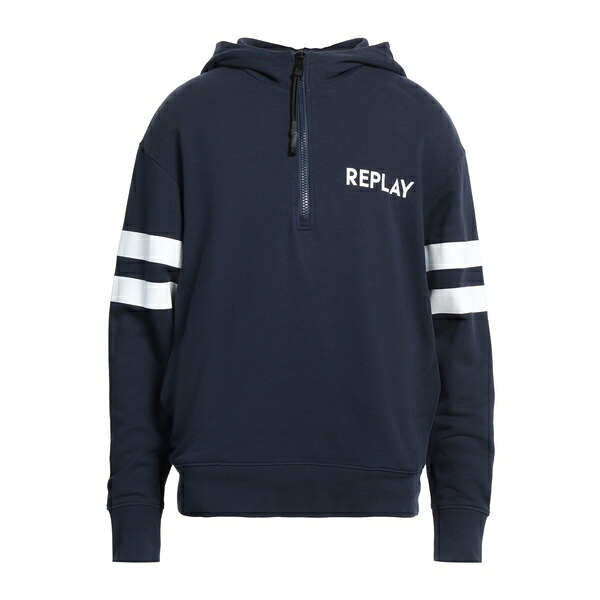 【送料無料】 リプレイ メンズ パーカー・スウェットシャツ アウター Sweatshirts Blue