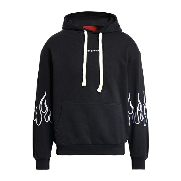【貨物輸送無料】 ヴィジョン・オブ・スーパー メンズ パーカー・スウェットシャツ アウター Sweatshirts Black