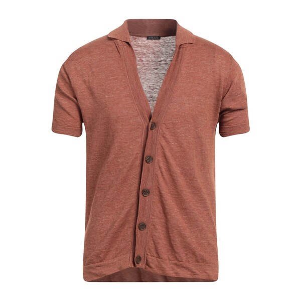 【送料無料】 レトワ メンズ カーディガン アウター Cardigans Brown