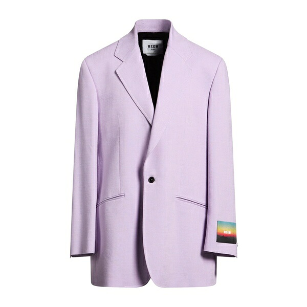 【送料無料】 エムエスジイエム メンズ ジャケット＆ブルゾン アウター Blazers Purple｜asty