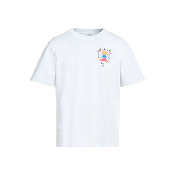 【送料無料】 カサブランカ メンズ Tシャツ トップス T-shirts White