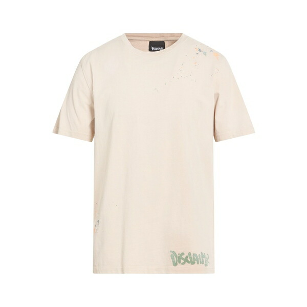 【送料無料】 ディスクレイマー メンズ Tシャツ トップス T-shirts Beige