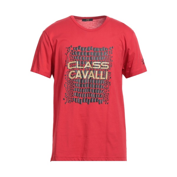 【送料無料】 ロベルトカヴァリ メンズ Tシャツ トップス T-shirts Red