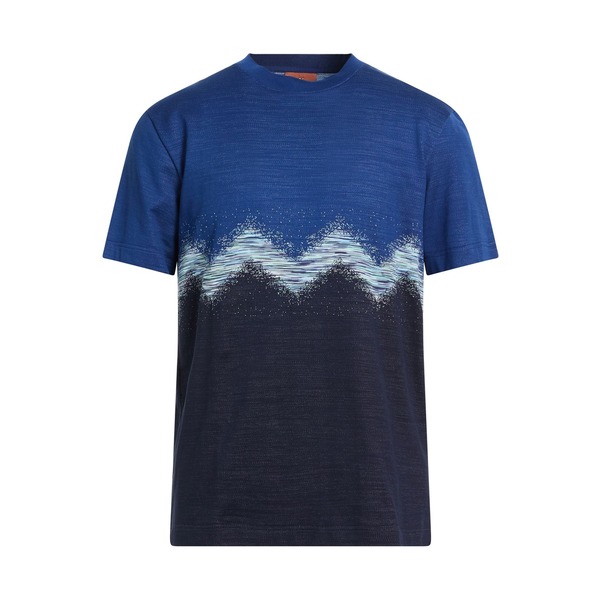 【送料無料】 ミッソーニ メンズ Tシャツ トップス T-shirts Blue
