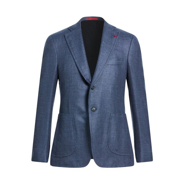 【送料無料】 イザイア メンズ ジャケット＆ブルゾン アウター Blazers Blue