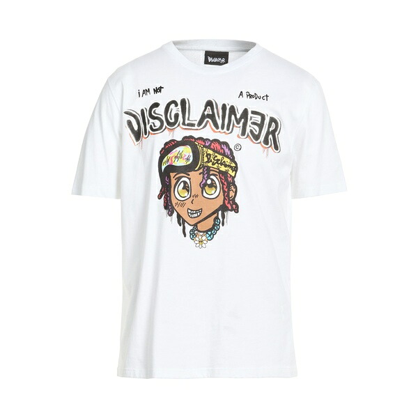 【貨物輸送無料】 ディスクレイマー メンズ プルオーバー トップス T-shirts White