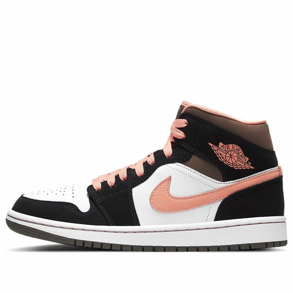 Air Jordan ジョーダン レディース スニーカー White/Apricot Agate/Black/Ironstone 【(WMNS) Air Jordan 1 Mid SE \u0027Peach Mocha\u0027 DH0210-100】  大きさ US_9.5(26.5糎)