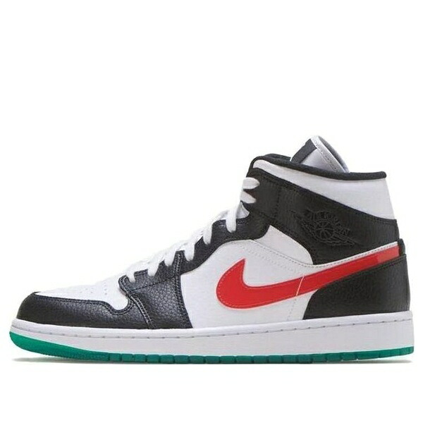 Air Jordan ジョーダン レディース スニーカー Black/Univ Red-White-Lucid Green-Univ Gold 【(WMNS) Air Jordan 1 Mid 'Alternate Swoosh' BQ6472-063】 サイズ US_W_11｜asty