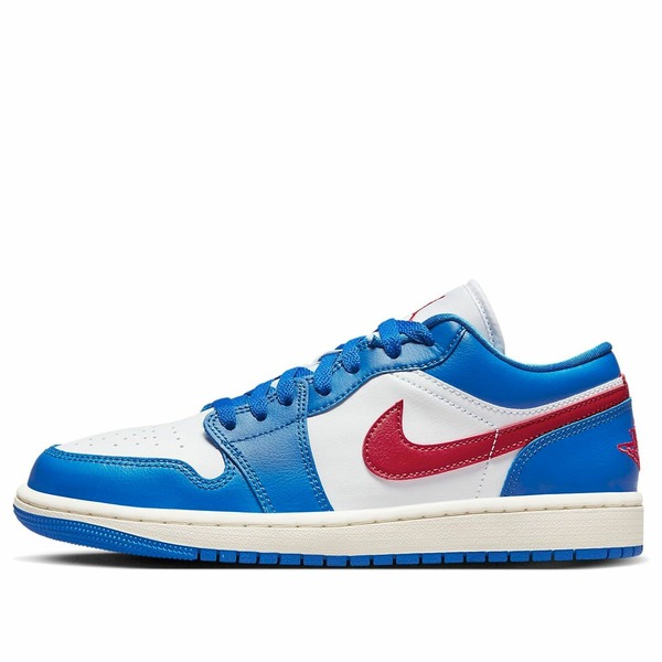 Air Jordan ジョーダン レディース スニーカー SPORT BLUE/GYM RED-WHITE-SAIL 【(WMNS) Air Jordan 1 Low 'Sport Blue Gym Red' DC0774-416】 サイズ US_9(26.0cm)|asty