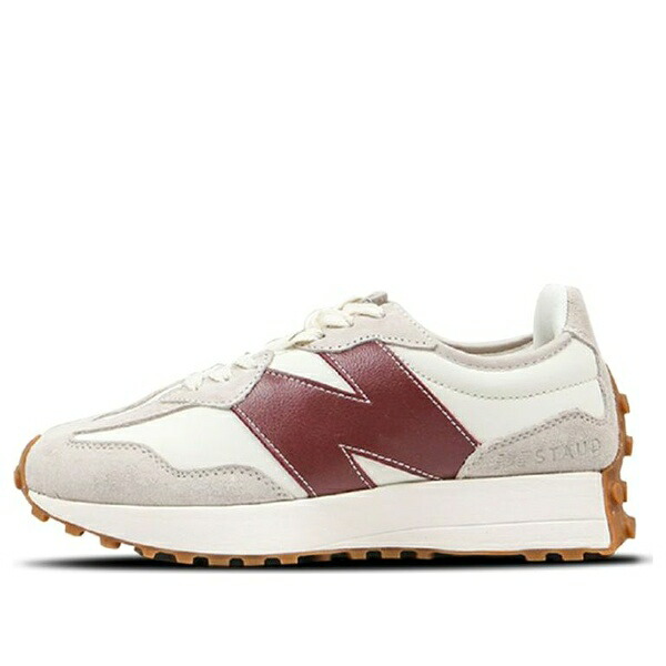 New Balance ニュー平衡にする レディース スニーカー Khaki/Wine Red 【(WMNS) New Balance STAUD x 327 \u0027Grey Burgundy\u0027 WS327SG】  大きさ US_5.5(22.5糎)