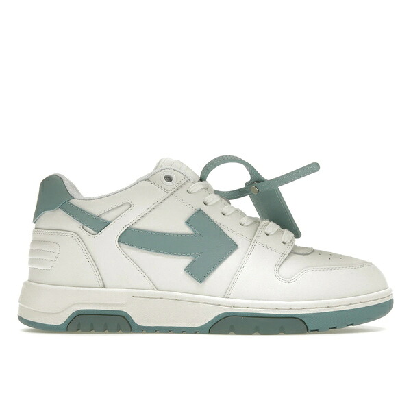 OFF-WHITE 象牙色 メンズ スニーカー  【OFF-WHITE Out Of Office OOO Low Tops White Celadon】  大きさ US_7(25.0糎) White/Celadon
