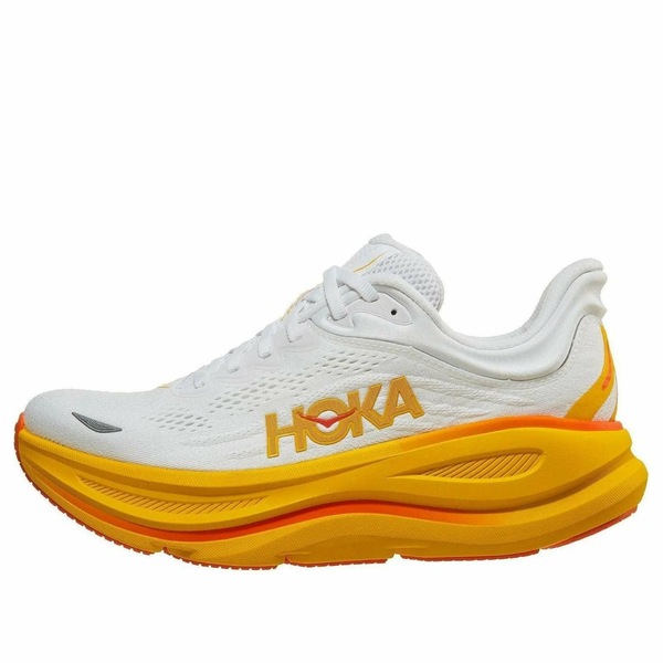 HOKA ONE ONE ホカオネオネ レディース スニーカー  【(WMNS) HOKA ONE ONE Bondi 9 \u0027White Orange\u0027 1162012-FNF】  大きさ US_9.5(26.5糎)