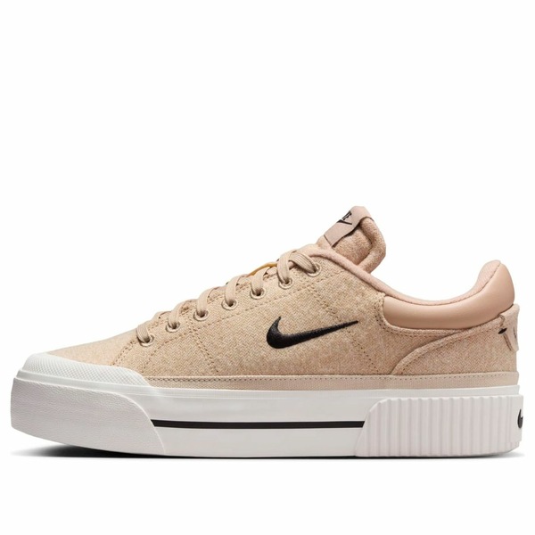 Nike ナイキ レディース スニーカー  【(WMNS) Nike Court Legacy Lift \u0027Hemp Sail Black\u0027 FZ2606-200】  大きさ US_6.5(23.5糎)