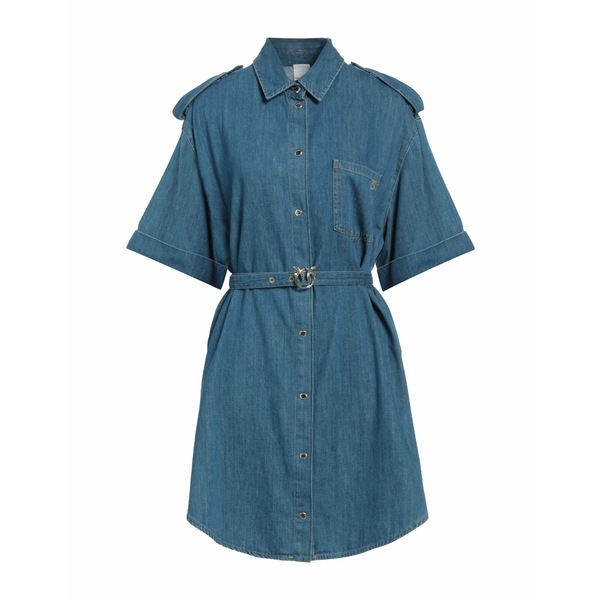 【送料無料】 ピンコ レディース ワンピース トップス Mini dresses Blue