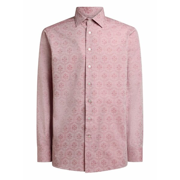 エトロ メンズ プルオーバー トップス Jacquard floral buttoned shirt Pink