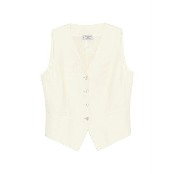 アルベルト ビアーニ レディース 上衣＆上衣 アウター V-neck button waistcoat Neutrals