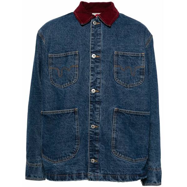 アイスクリーム メンズ ジャケット＆ブルゾン アウター Denim chore jacket Blue｜asty