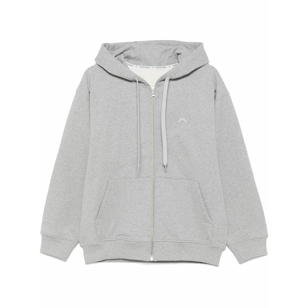米国海兵隊員 独居室 メンズ パーカー・スウェットシャツ アウター Crescent moon zip-up hoodie  Grey