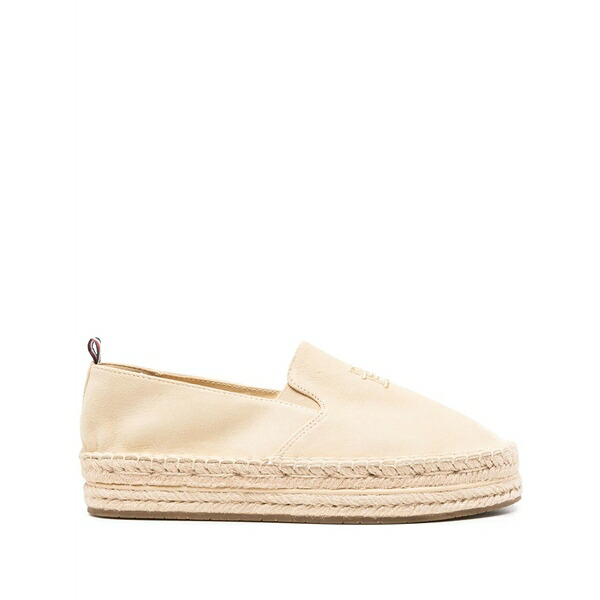 トミー ヒルフィガー レディース サンダル シューズ Suede flatform espadrilles Neutrals|asty