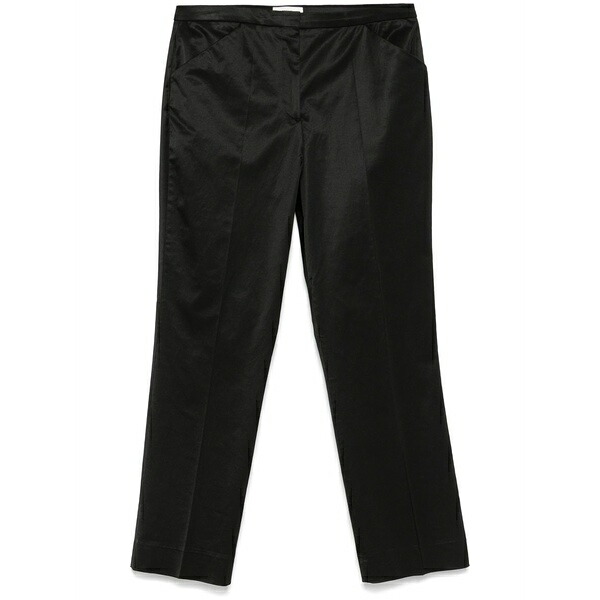 トーテム レディース カジュアルパンツ ボトムス Straight-leg cropped trousers Black