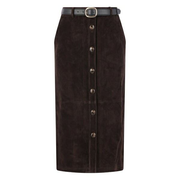 セルフ・ポートレイト レディース スコート ボトムス Button belted skirt Brown