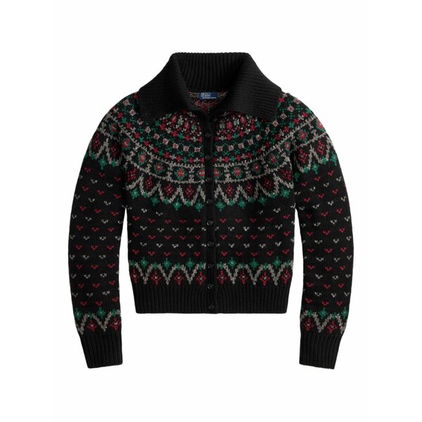 ラルフローレン レディース ジレー アウター Fair isle-pattern cardigan Black