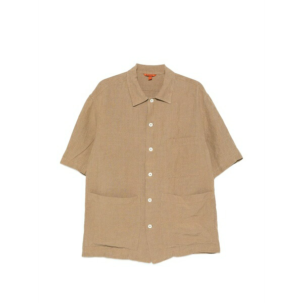 バレナ メンズ プルオーバー トップス Donde marte patch-pocket shirt Neutrals