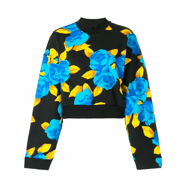 エムエスジイエム レディース 編み物\u0026プルオーバー アウター Cropped jersey sweater Black