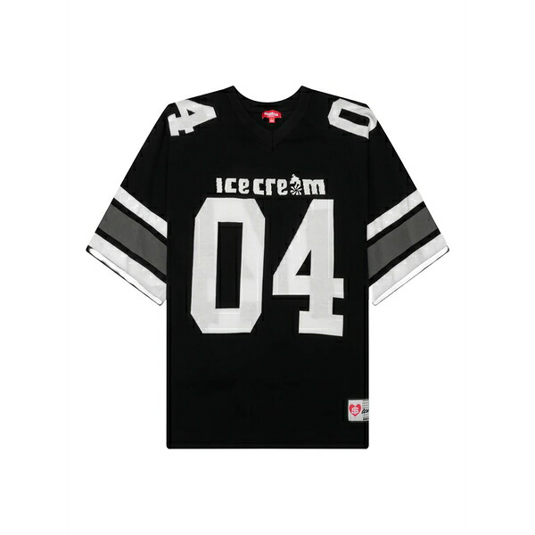 アイスクリーム メンズ Tシャツ トップス Touch down short-sleeve t-shirt Black｜asty