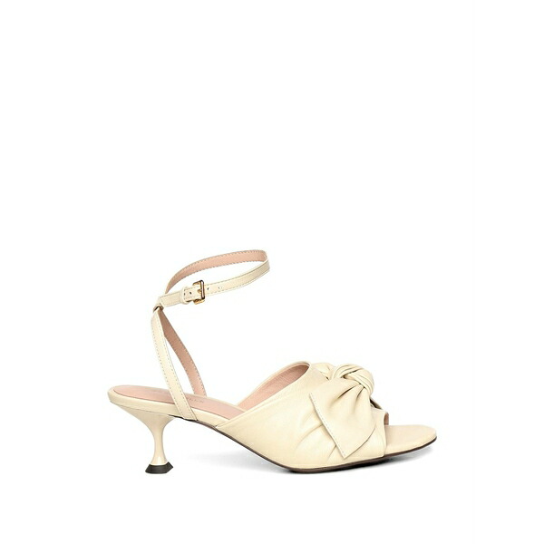 コチネレ レディース サンダル シューズ Knotted leather sandals Neutrals|asty