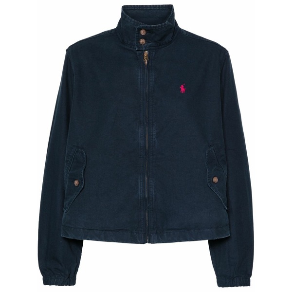 ラルフローレン レディース 上衣＆上衣 アウター Polo pony-embroidered jacket Blue