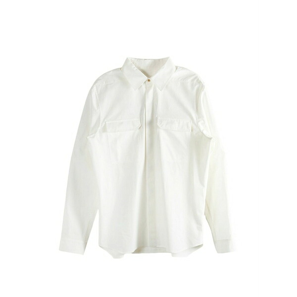 リックオウエンス メンズ プルオーバー トップス Chest-pocket shirt White