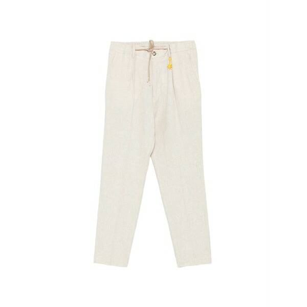 マニュエル リッツ メンズ カジュアルパンツ ボトムス Drawstring trousers Neutrals｜asty