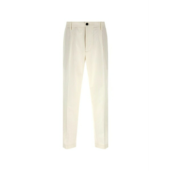 デパートメントファイブ メンズ 心地好いズボン下 ボトムス Gin logo-patch trousers Neutrals