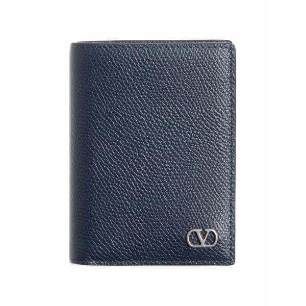 ヴァレンティノ ガラヴァーニ メンズ 紙入れ 付属品 Grainy vlogo signature card holder Blue
