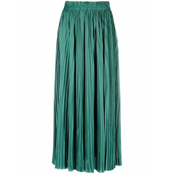 ウラ・ジョンソン レディース スコート ボトムス Pleated satin MIDI skirt Green