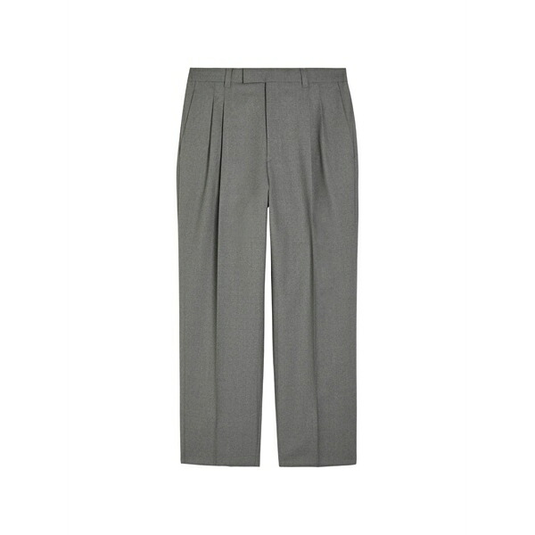 元締め メンズ 心地好いズボン下 ボトムス Pleated trousers Grey