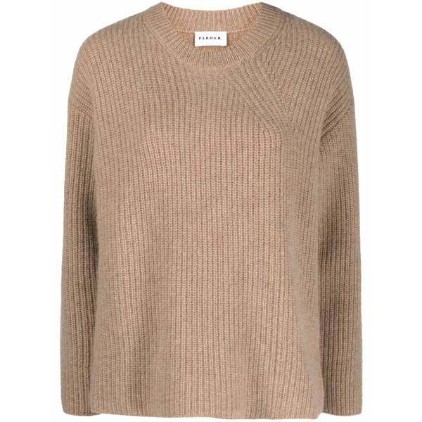 パロッシュ レディース 編み物\u0026プルオーバー アウター Ribbed-knit cashmere sweatshirt Brown