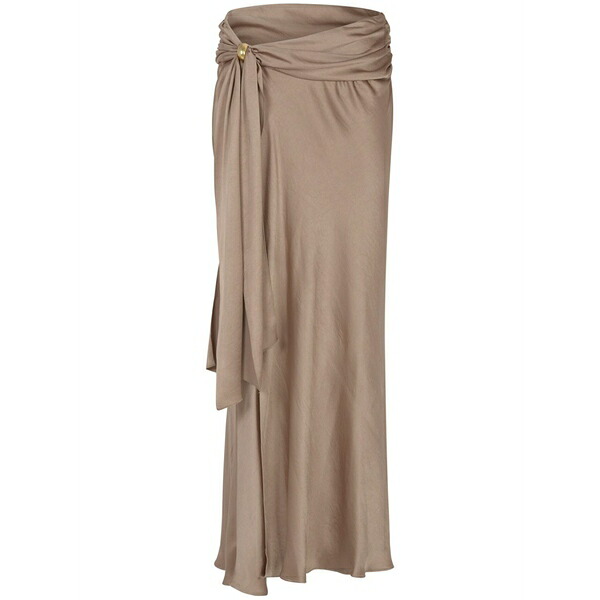 ブルマリン レディース スコート ボトムス Ring-detail maxi skirt Neutrals